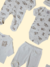 Set de 8 piezas estampado Natural. - comprar online