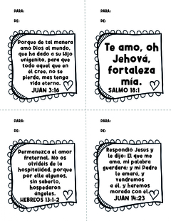 24 TARJETAS Y VERSICULOS DECORATIVOS DEL AMOR Y LA AMISTAD - comprar en línea