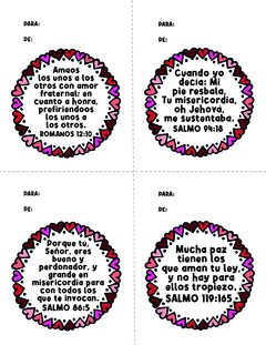 24 TARJETAS Y VERSICULOS DECORATIVOS DEL AMOR Y LA AMISTAD en internet