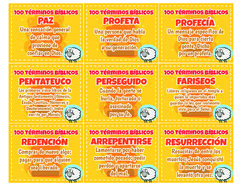 TARJETA 100 TERMINOS BIBLICOS - ARCHIVO DIGITAL PARA DESCARGAR - comprar en línea