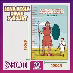 SUPER LONA DECORATIVA SALÓN - DAVID Y GOLIAT - ARCHIVO DIGITAL PARA DESCARGAR
