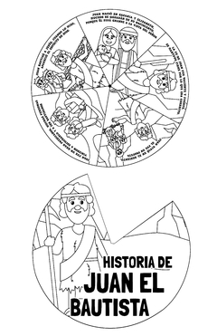 RUEDA DIDACTICA JUAN EL BAUTISTA PARA COLOREAR- ARCHIVO DESCARGABLE