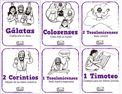MEMORAMA COLOREAR LIBROS DE LA BIBLIA N.T- ARCHIVO DESCARGABLE