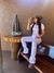 Imagem do Calça Feminina West Tuff Flare Cos Alto Brilhos White em Pedrarias c/ Elastano.