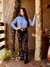 Calça Feminina West Tuff Flare Cos Alto Brilhos Black Style em Pedrarias c/ Elastano. - loja online