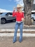 Calça Feminina West Tuff Flare Cos Alto Bordada Delicado Bolso c/ Elastano. - West Tuff Jeans