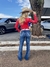 Calça Feminina West Tuff Flare Cos Alto Bordada Delicado Bolso c/ Elastano. - loja online