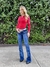 Calça Feminina West Tuff Flare Cos Alto Bordada Delicado Bolso c/ Elastano. na internet