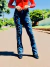 Calça Feminina West Tuff Flare Cos Alto Bordada Lateral e Brilhos c/ Elastano. - comprar online