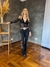Calça Feminina West Tuff Flare Cos Alto Brilhos Luxo Lateral em Pedrarias c/ Elastano. - comprar online