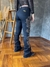 Calça Feminina West Tuff Flare Cos Alto Brilhos Luxo Lateral em Pedrarias c/ Elastano.