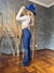 Calça Feminina West Tuff Flare Cos Alto Brilhos Glamour em Pedrarias c/ Elastano. - comprar online