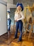 Calça Feminina West Tuff Flare Cos Alto Brilhos Glamour em Pedrarias c/ Elastano. na internet