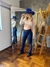 Calça Feminina West Tuff Flare Cos Alto Brilhos Glamour em Pedrarias c/ Elastano. - loja online