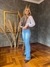 Calça Feminina West Tuff Flare Cos Alto D'Média c/ Elastano.