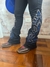 Calça Feminina West Tuff Flare Cos Alto Brilhos Glamour em Pedrarias c/ Elastano.