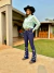 Calça Feminina West Tuff Flare Cos Alto Bordada Barra Total c/ Elastano. - West Tuff Jeans