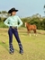 Calça Feminina West Tuff Flare Cos Alto Bordada Barra Total c/ Elastano. - comprar online