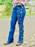 Calça Feminina West Tuff Flare Cos Alto Bordada Lateral c/ Elastano. - comprar online
