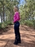 Calça Feminina West Tuff Flare Cos Alto Brilhos Ramos Estrelado c/ Elastano. na internet