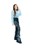 Calça Feminina West Tuff Flare Cos Alto Brilhos Black Diamond em Pedrarias c/ Elastano. - comprar online