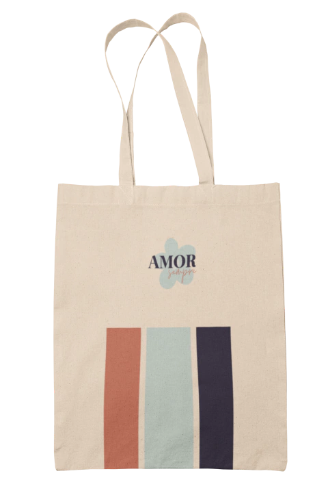 Ecobag Amor Sempre Listras - comprar online