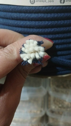 CORDON DE ALGODÓN PREMIUM 7 MM AZUL MARINO en internet