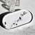 Bandeja Decorativa Oval Branca com Folha de Prata - comprar online