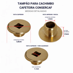 TAMPÃO PARA CACHIMBO JOELHO CAFETEIRA CONSERCAF - comprar online
