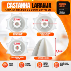 KIT 4 CASTANHAS GRANDE LARANJA EXTRATOR SUCO SKYMSEN MEIA LUA - comprar online