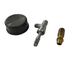 KIT REGISTRO RAMAL CHAPA DE LANCHE + BOTÃO E INJETOR