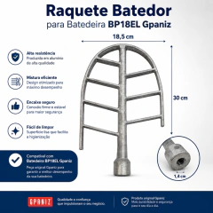 Raquete Batedor para Batedeira Bp18el Gpaniz - comprar online