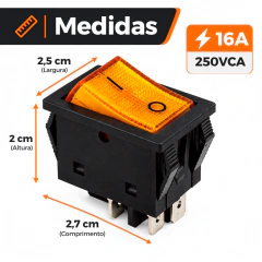 BOTÃO INTERRUPTOR LIGA E DESLIGA 16A 250VCA FORNO TITÃ ORIGINAL - comprar online