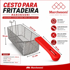CESTO PENEIRA PARA FRITADEIRA MARCHESONI ORIGINAL 24X11X10CM - Assistência Técnica Corretiva