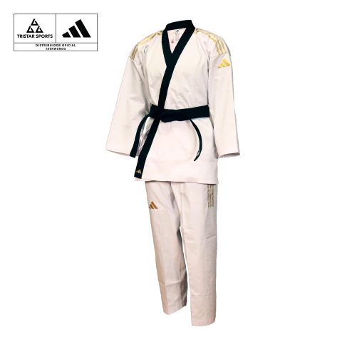 Adidas Dobok Champion Color 3/// (Blanco/Dorado) Abierta