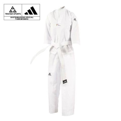 Adidas Dobok Adi-Start (Blanco/Blanco con Cinta Blanca) con logo anterior - comprar en línea