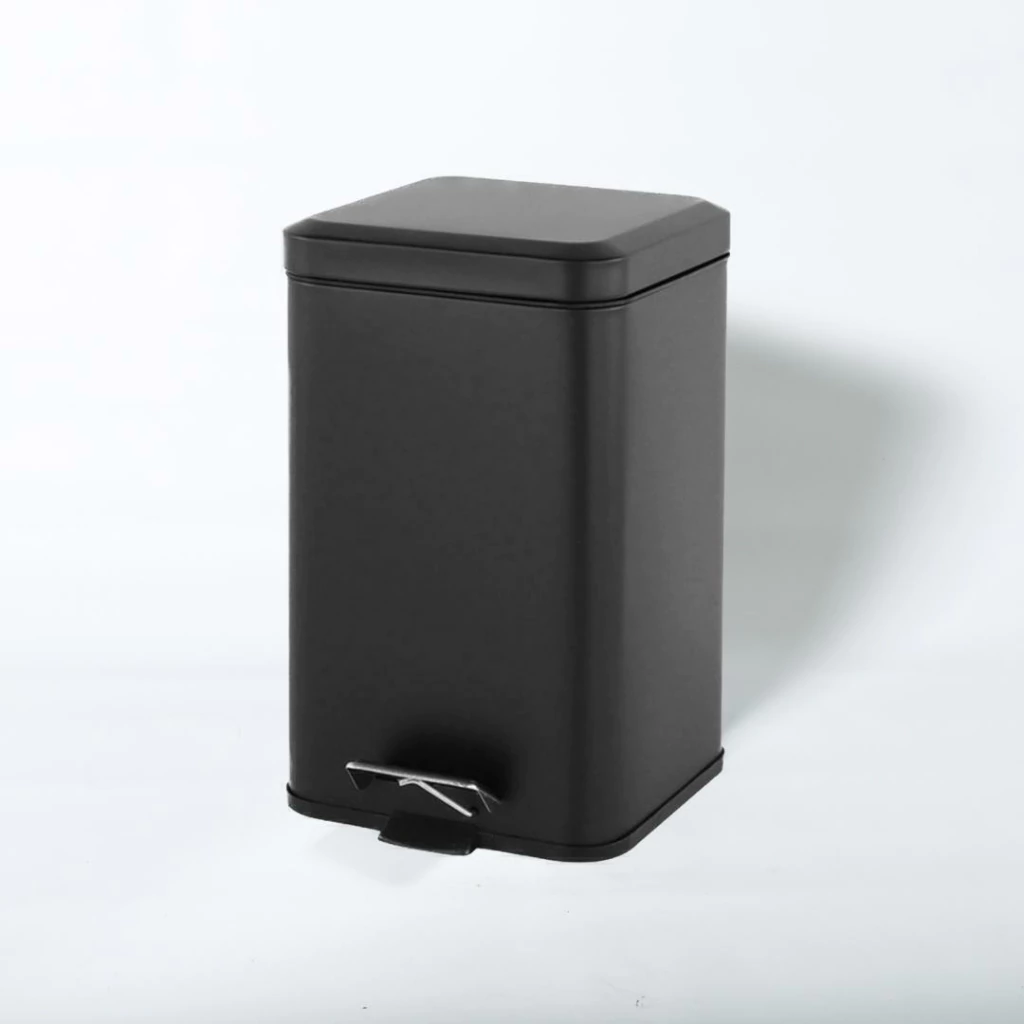CESTO CUADRADO NEGRO MATE 12 LITROS