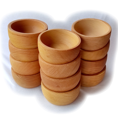 Cuencos Bowl De Algarrobo 10cm Lustre Natural x12 unidades