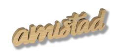 Letras Madera Amistad 9x38cm Corporeo Melamina - comprar online