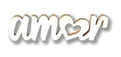 Letras Madera Amor 8x29cm Corporeo Melamina en internet