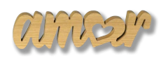 Letras Madera Amor 8x29cm Corporeo Melamina