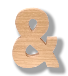Letras Madera Ampersand Et 11x15cm Corporeo Melamina