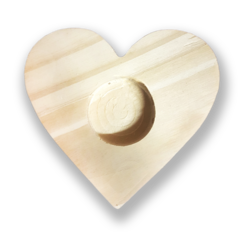 Porta Vela Madera Corazon 10cm X12 Unidades Pack