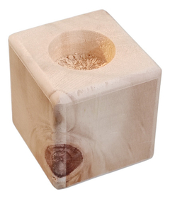 Porta Velas Madera Cubo 7x7x7cm x12 unidades - comprar online