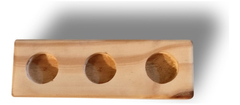 Porta Velas De Madera Fusta Triples x6 unidades - comprar online