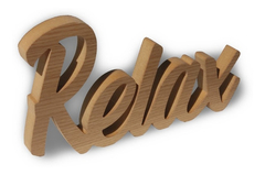 Letras Madera Relax 14x26cm Corporeo Melamina Roble 18mm - comprar online