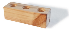 Porta Velas De Madera Fusta Triples x6 unidades