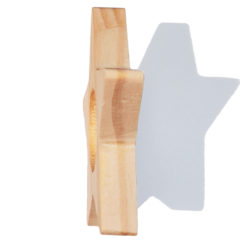 Porta Vela Madera Estrella 10cm X12 Unidades Pack en internet