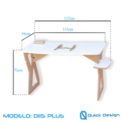 Escritorio Quick Design D115 Plus Encastrable Fácil Armado en internet