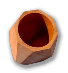 Mates De Algarrobo Geometricos X12 Unidades - comprar online